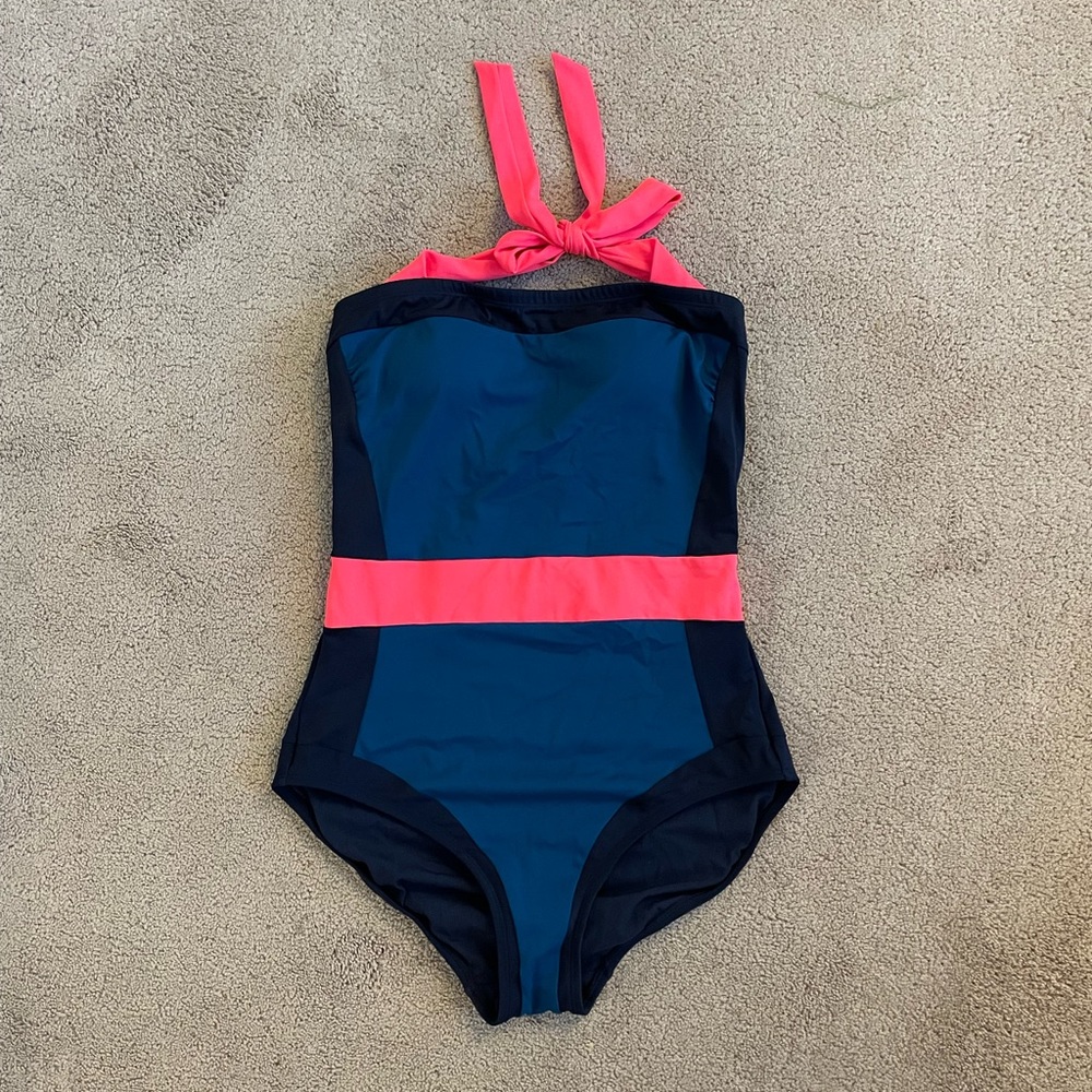 Boden Santorini Halter Top One Piece Swimsuit